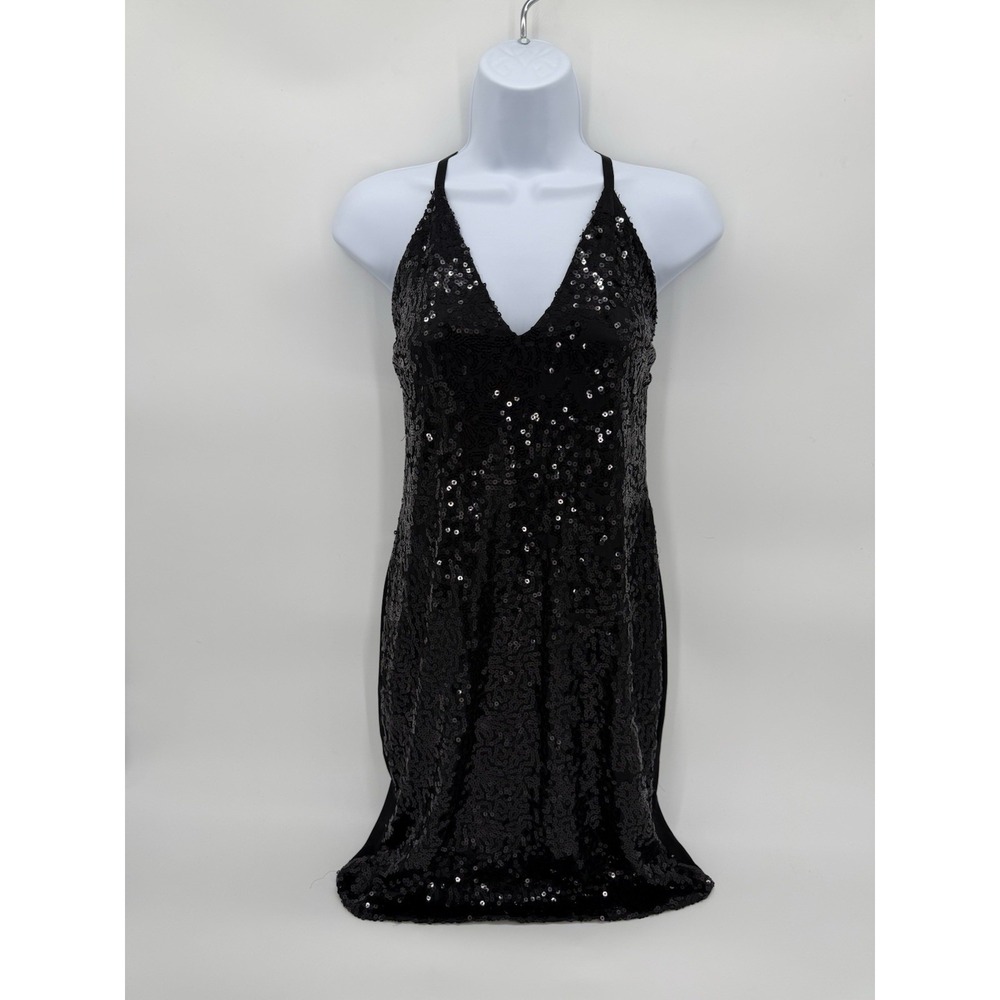 Black Sequin Sexy Mini Dress Size XL Party Homecoming